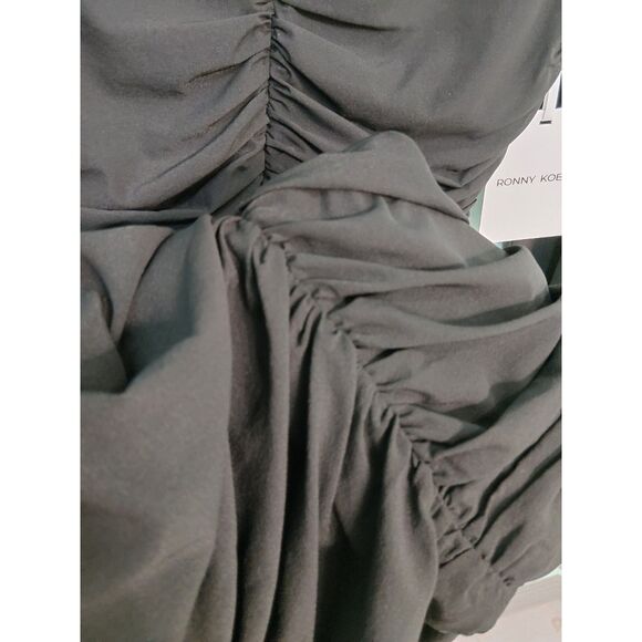 Ronny Kobo Adelheid 180$ Lightweight BODYCON Longsleeve Dress Rochet Bodice SILK - Picture 5 of 16